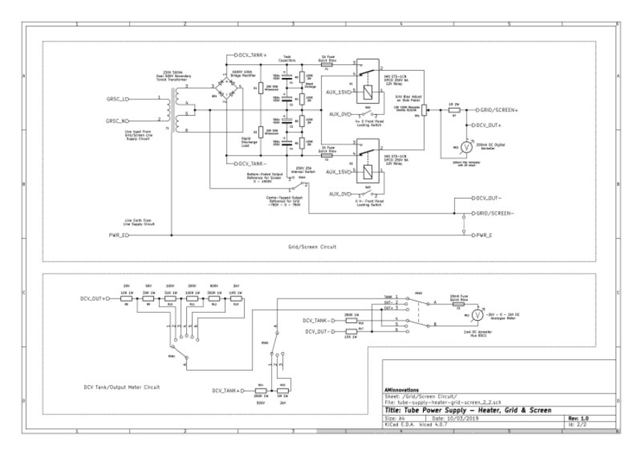 Tube Power Supply Heater, Grid & Screen AMInnovations